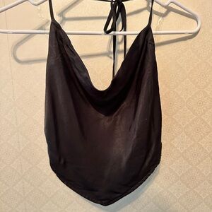 Wild Fable Draped Silky Halter Neck Top